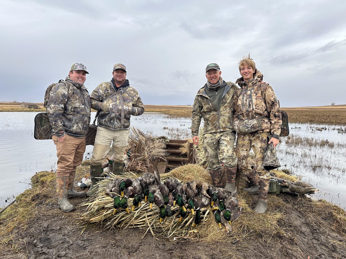 Group with harvested birds